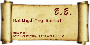 Batthyány Bartal névjegykártya